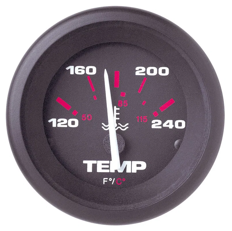 57904P – SIERRAMARINE Gauge Water Temperature, 2 Inch Short Electrical Sweep Analog 120 Degrees To 240 Degrees Fahren...